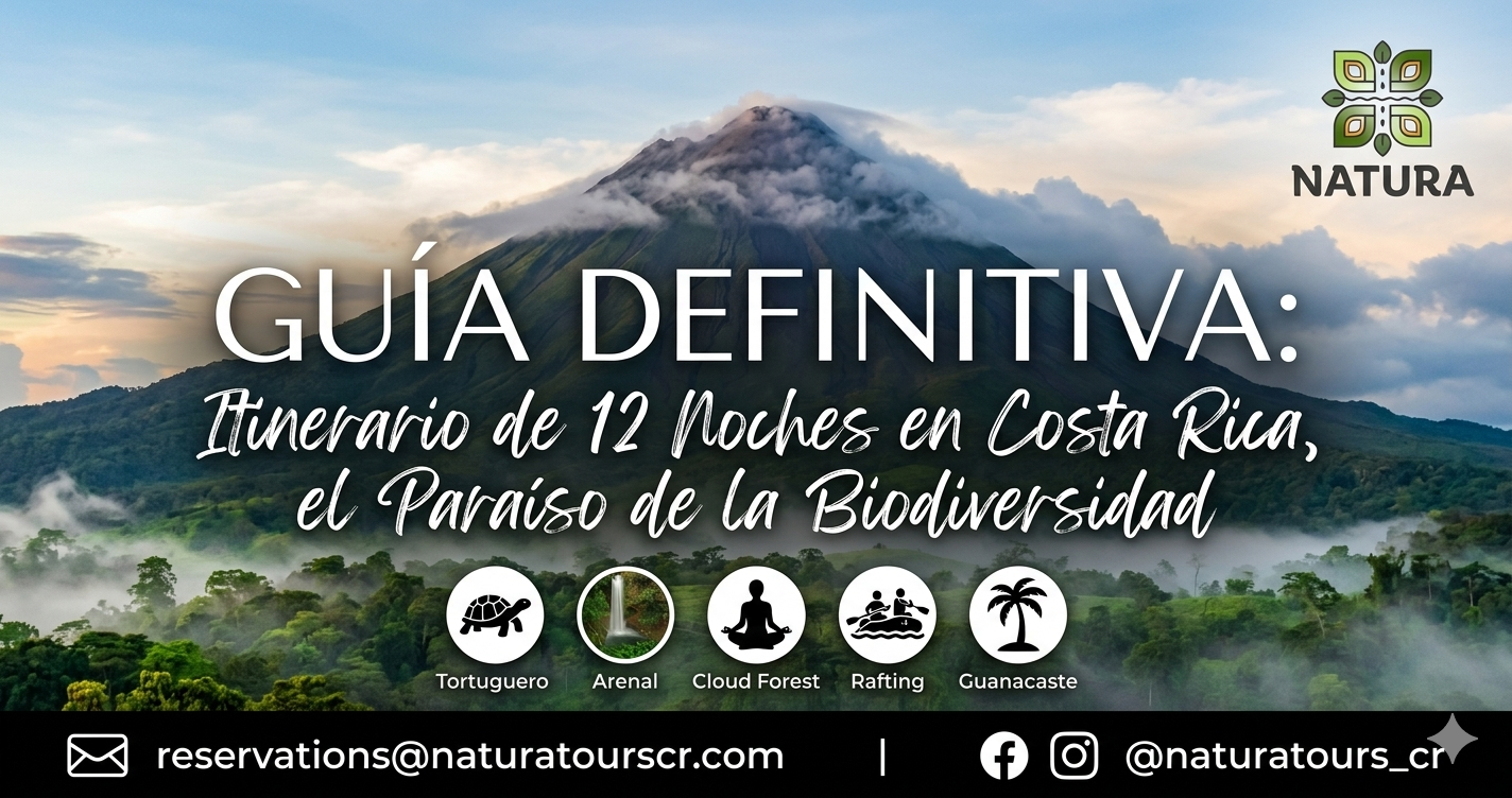Itinerario de 12 Noches en Costa Rica, el Paraíso de la Biodiversidad